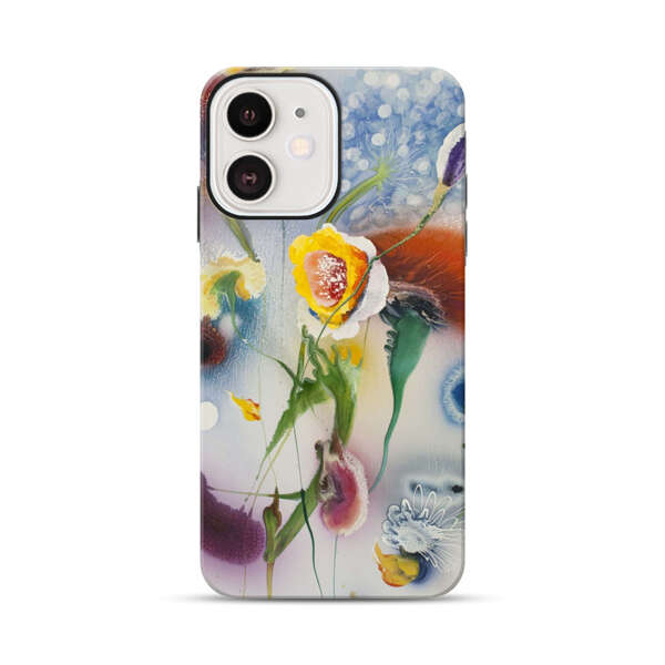 Abstract Colorful Flowers iPhone 12 Mini Impact Case