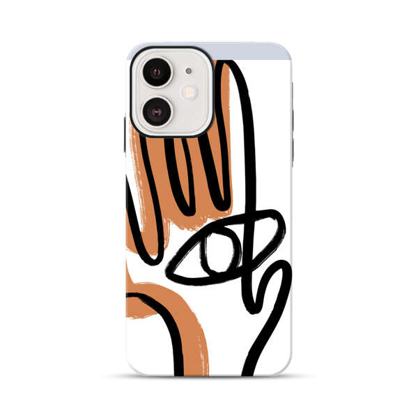 Abstract Minimalist Hand with Eye iPhone 12 Mini Impact Case