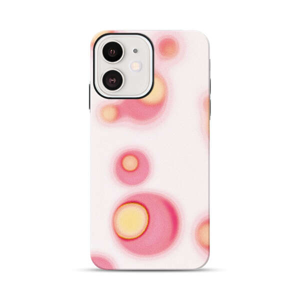 Abstract Pink and Yellow Blobs iPhone 12 Mini Impact Case
