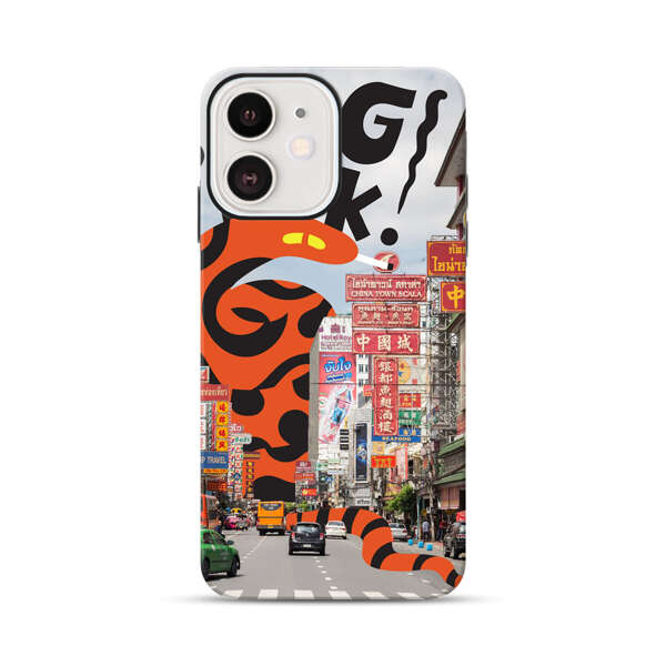 Bangkok Chinatown Snake Street Scene iPhone 12 Mini Impact Case