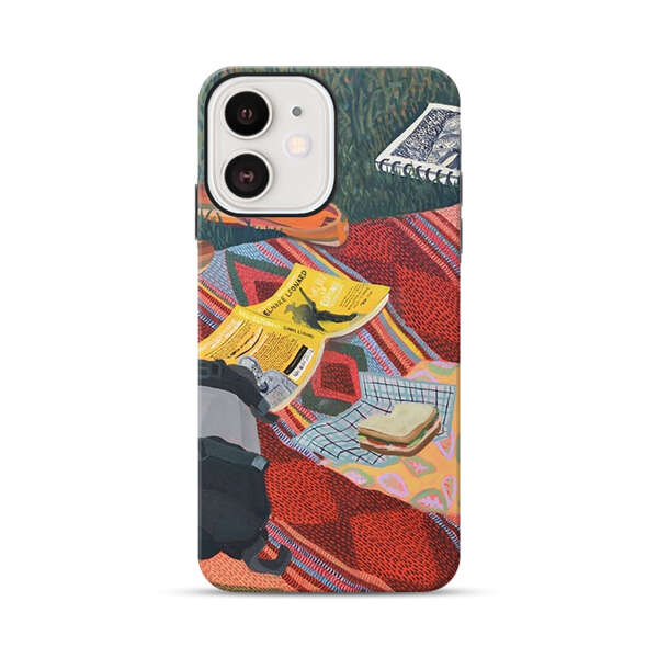 Charming Picnic Scene with Blanket and Food iPhone 12 Mini Impact Case