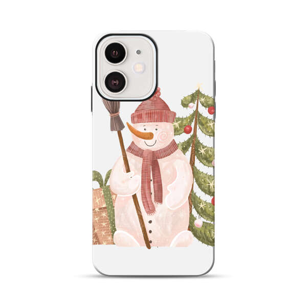 Charming Winter Snowman Illustration iPhone 12 Mini Impact Case