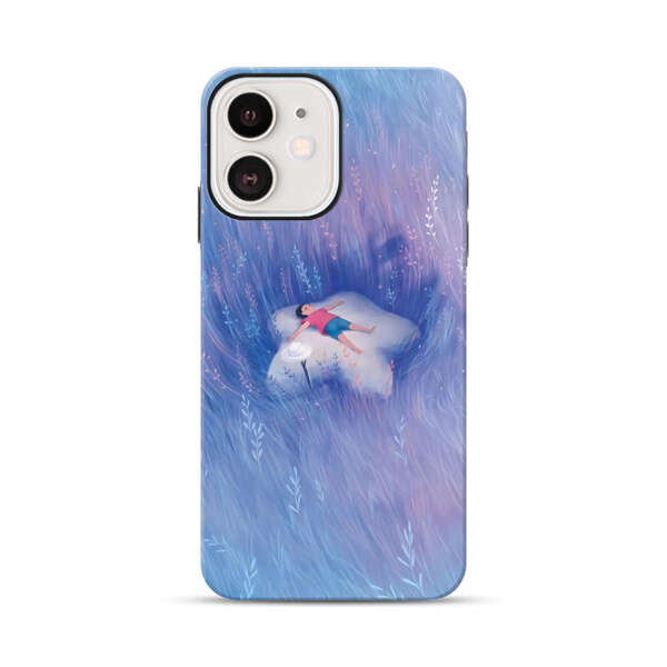 Child Relaxing in Dreamy Field iPhone 12 Mini Impact Case