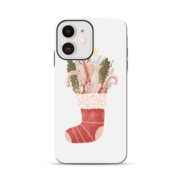 Christmas Stocking with Gifts and Candy Canes iPhone 12 Mini Impact Case