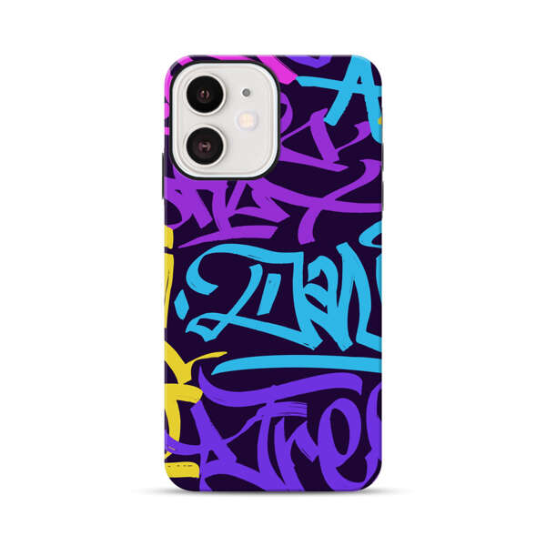 Colorful Graffiti Pattern iPhone 12 Mini Impact Case