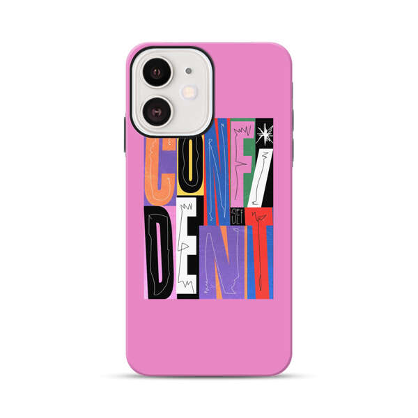Confident Bold Colorful Typography iPhone 12 Mini Impact Case