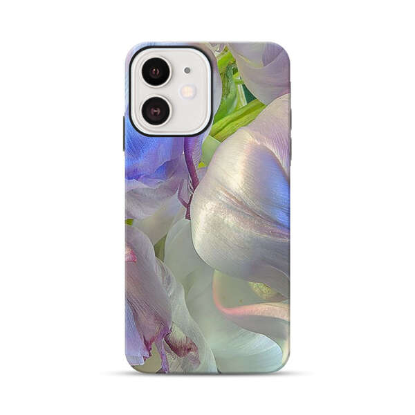 Delicate Pastel Flower Petals Close Up iPhone 12 Mini Impact Case