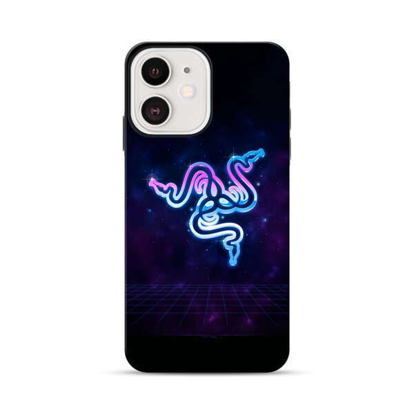 Glowing Neon Triple Snake iPhone 12 Mini Impact Case