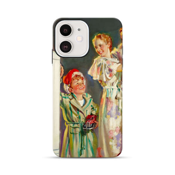 Joyful Family Christmas Celebration iPhone 12 Mini Impact Case