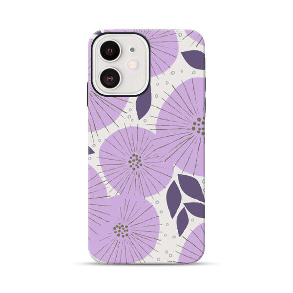 Lavender Flower Pattern iPhone 12 Mini Impact Case
