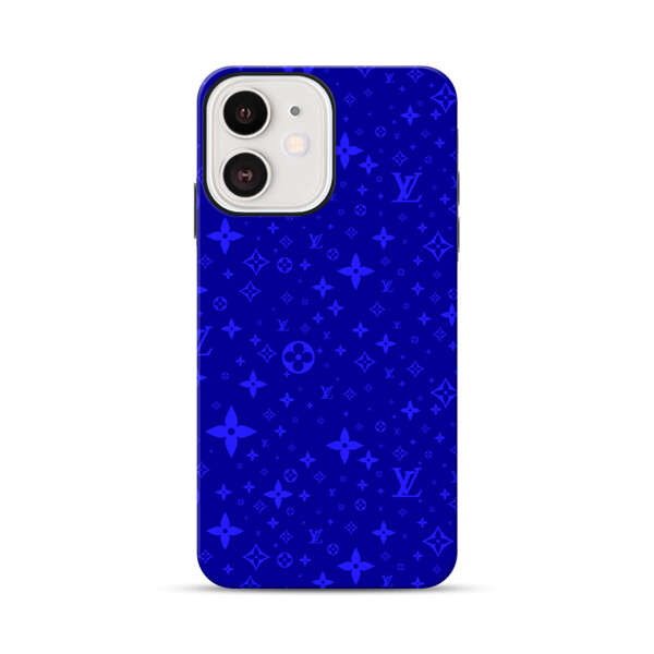 Luxury Blue Designer Pattern iPhone 12 Mini Impact Case