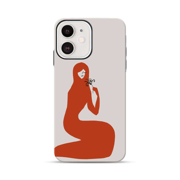 Minimalist Abstract Woman Silhouette iPhone 12 Mini Impact Case