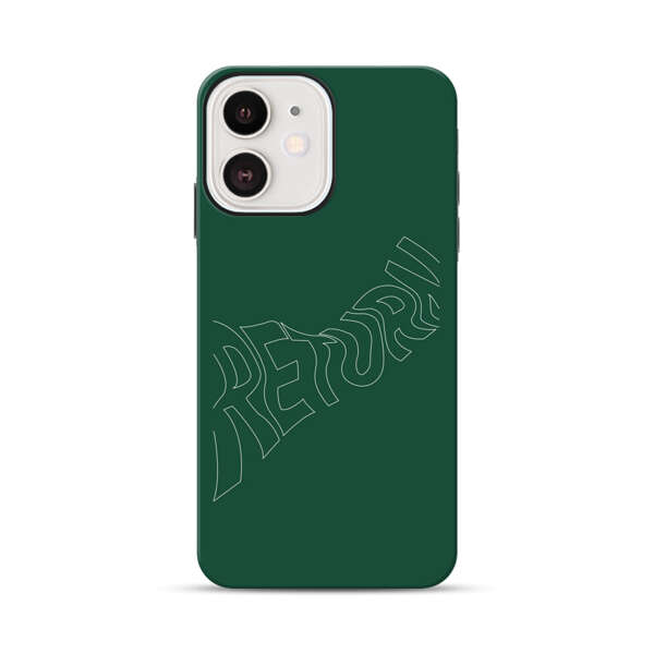 Minimalist Green Wavy Return Text iPhone 12 Mini Impact Case