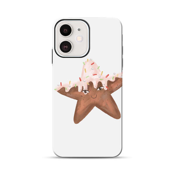 Smiling Gingerbread Star Cookie iPhone 12 Mini Impact Case
