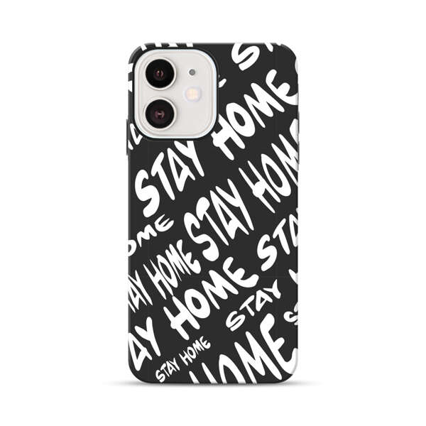 Stay Home Pattern iPhone 12 Mini Impact Case