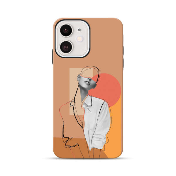 Stylish Abstract Portrait Art iPhone 12 Mini Impact Case