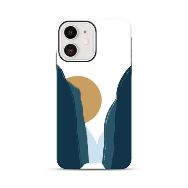Sunset Between Dark Cliffs iPhone 12 Mini Impact Case