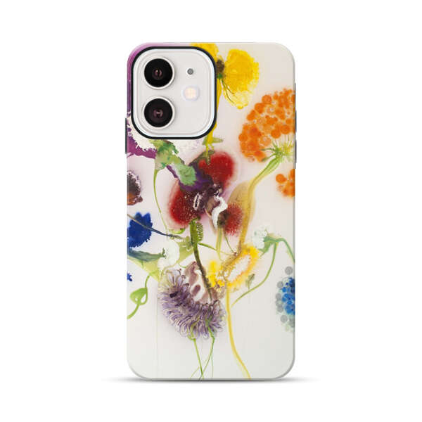 Vibrant Abstract Floral Artwork iPhone 12 Mini Impact Case