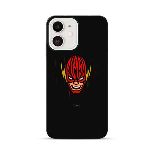 Vibrant Superhero Face with Lightning Bolts iPhone 12 Mini Impact Case