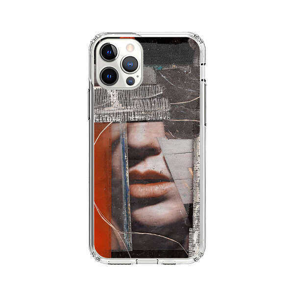 Abstract Collage Close Up Face iPhone 12 Pro Case