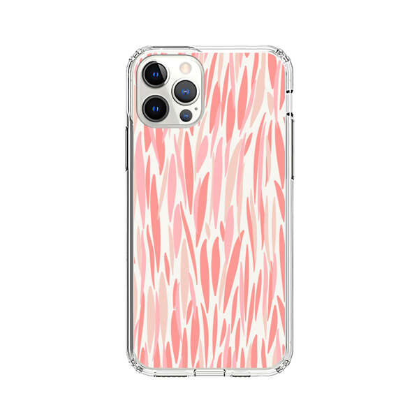 Abstract Coral Wavy Lines Pattern iPhone 12 Pro Case
