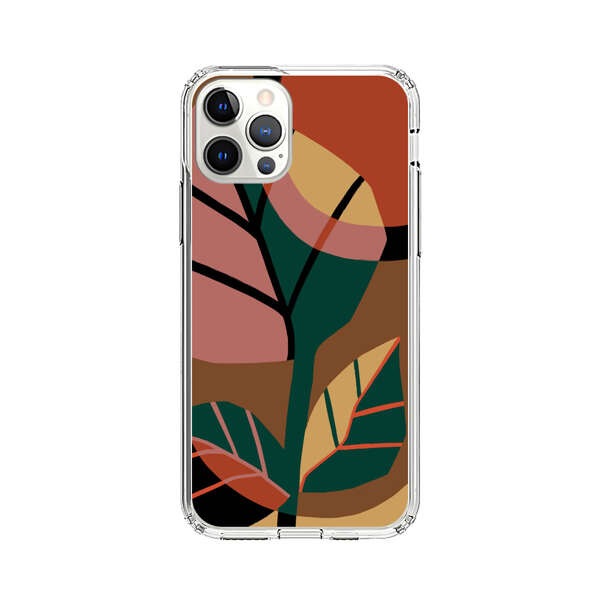 Abstract Geometric Leaves Design iPhone 12 Pro Case