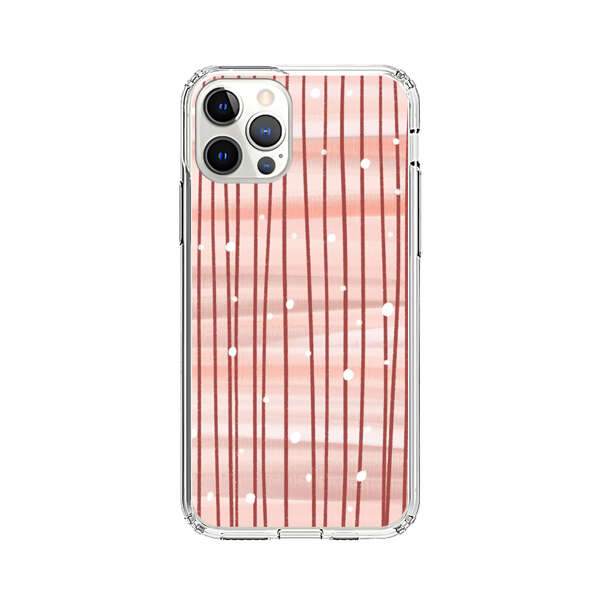 Abstract Vertical Lines Pink Pattern iPhone 12 Pro Case