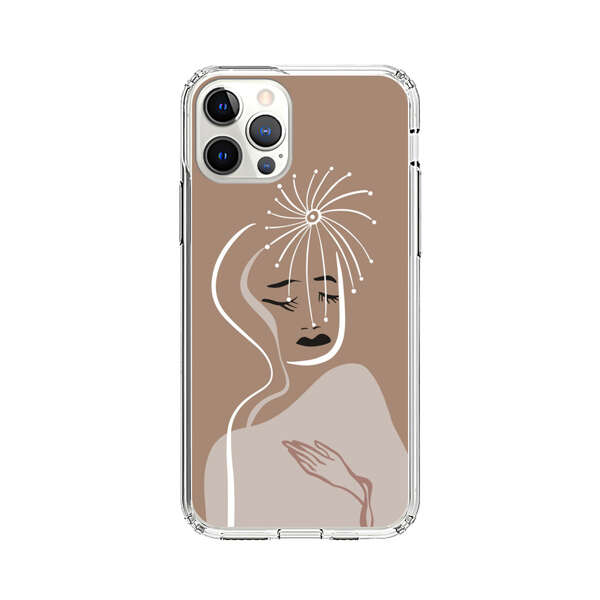 Artistic Abstract Portrait with Serene Face iPhone 12 Pro Case