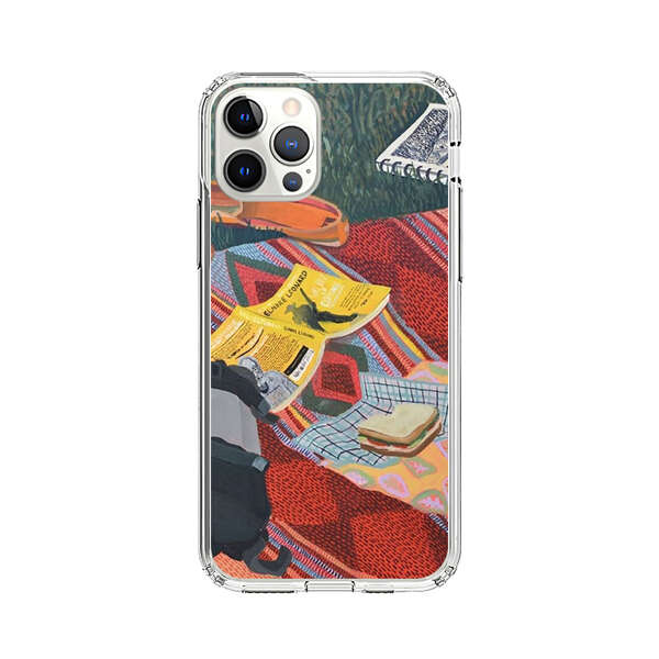 Charming Picnic Scene with Blanket and Food iPhone 12 Pro Case