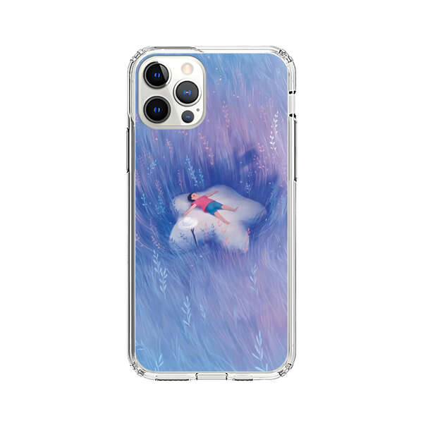 Child Relaxing in Dreamy Field iPhone 12 Pro Case