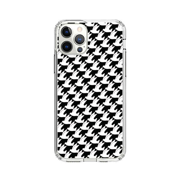 Classic Black and White Houndstooth Pattern iPhone 12 Pro Case