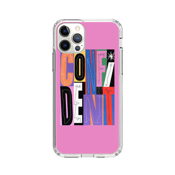 Confident Bold Colorful Typography iPhone 12 Pro Case
