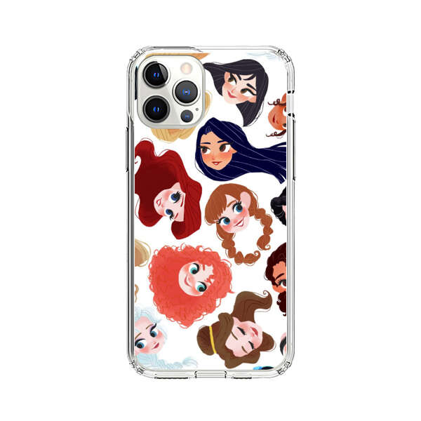 Diverse Animated Girl Faces iPhone 12 Pro Case