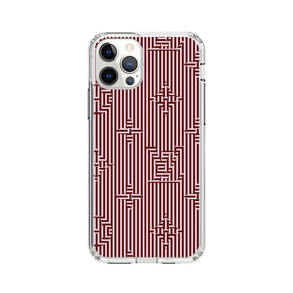 Intricate Geometric Striped Pattern iPhone 12 Pro Case