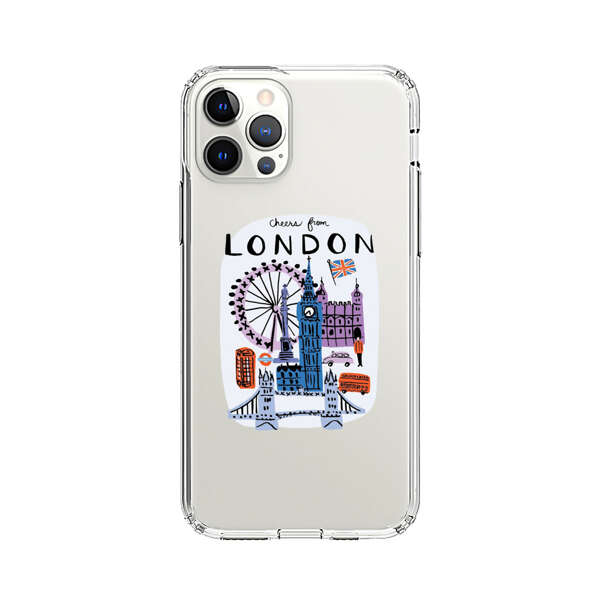 London Iconic Landmarks Illustration iPhone 12 Pro Case