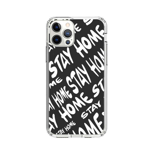 Stay Home Pattern iPhone 12 Pro Case