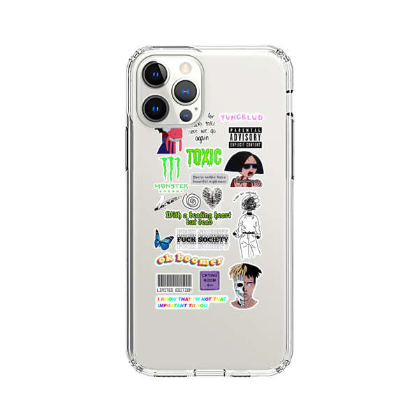 Sticker Collage Edgy Expressive Pop Culture iPhone 12 Pro Case