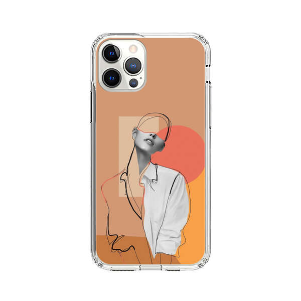 Stylish Abstract Portrait Art iPhone 12 Pro Case