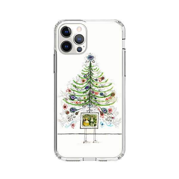 Whimsical Christmas Tree Artistic Design iPhone 12 Pro Case