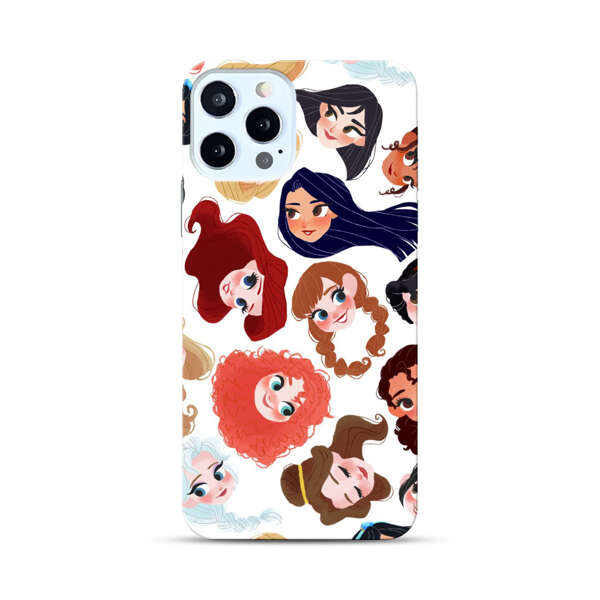 Diverse Animated Girl Faces iPhone 12 Pro Hard Case