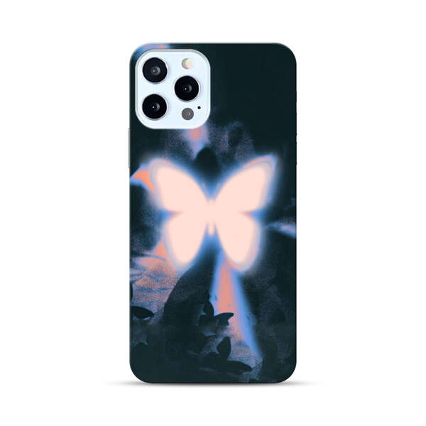 Glowing White Butterfly iPhone 12 Pro Hard Case