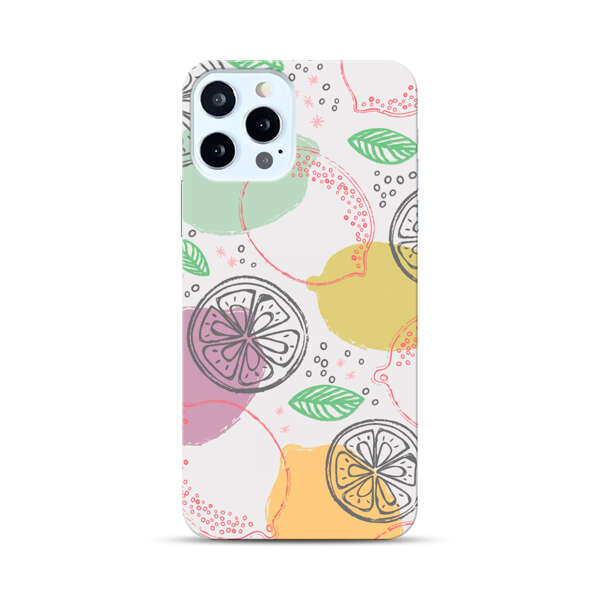 Lemon Colorful Abstract Pattern iPhone 12 Pro Hard Case