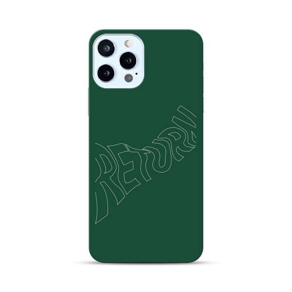 Minimalist Green Wavy Return Text iPhone 12 Pro Hard Case