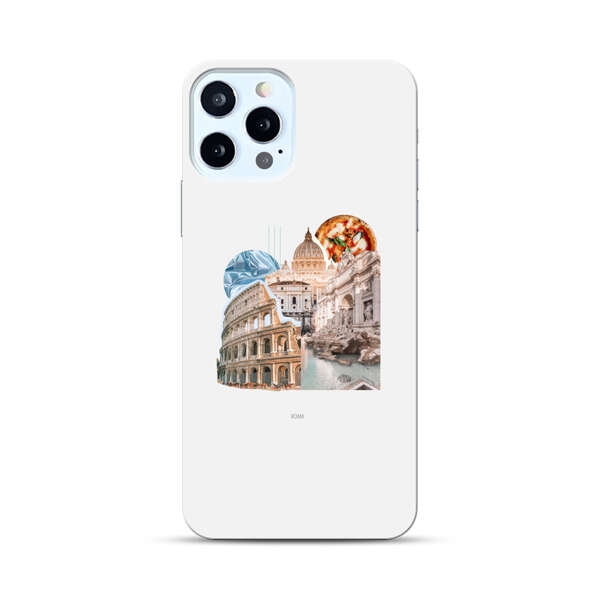 Rome Landmarks with Pizza iPhone 12 Pro Hard Case