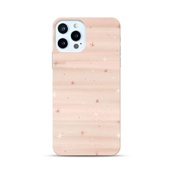 Soft Pink Background with Delicate Stars iPhone 12 Pro Hard Case