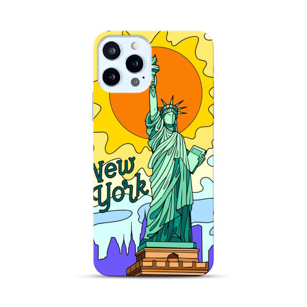 Statue of Liberty New York Artistic Sun iPhone 12 Pro Hard Case