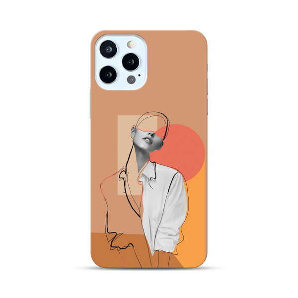 Stylish Abstract Portrait Art iPhone 12 Pro Hard Case