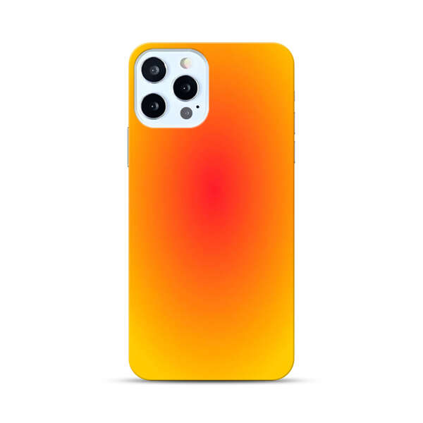 Vibrant Red Focal Point with Yellow Gradient Background iPhone 12 Pro Hard Case