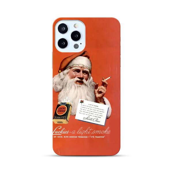 Vintage Santa Claus Smoking Lucky Strike Cigarettes Advertisement iPhone 12 Pro Hard Case