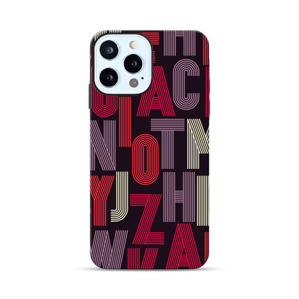 Abstract Letters Pattern iPhone 12 Pro Impact Case